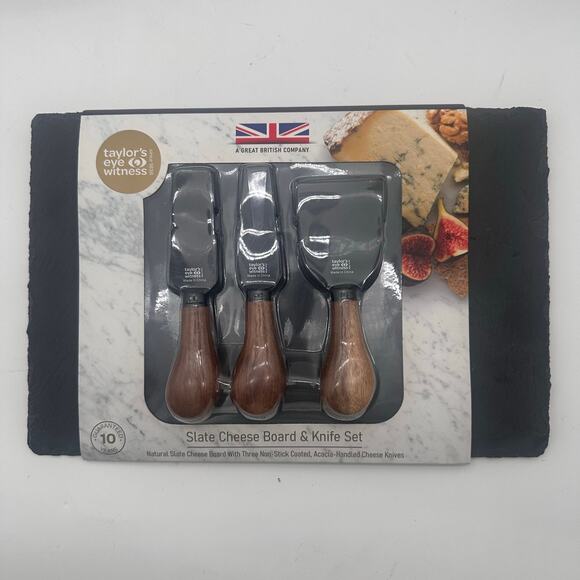 Tayler’s eyewitness slate cheese board and knife set charcuterie 10 years EUC - Picture 15 of 16